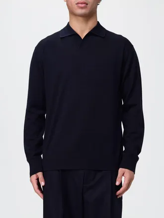 Paolo Pecora Polo in maglia in lana a maniche lunghe con colletto classico