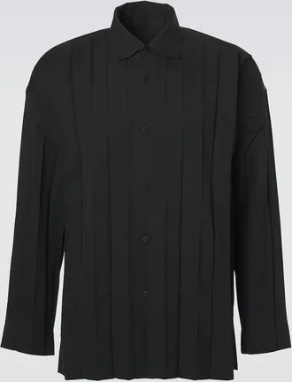 Homme Pliss&eacute; Issey Miyake Homme Pliss&eacute; Issey Miyake Edge Ensemble pleated shirt