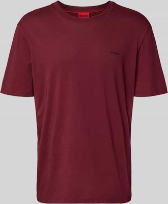 HUGO BOSS Regular Fit T-Shirt aus reiner Baumwolle Modell DERO in Bordeaux, Größe XXL