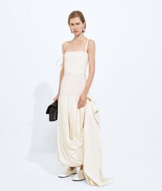 Bottega Veneta Wool Gabardine Dress - White - Women - 0