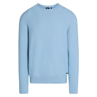 AlphaTauri Round-neck Knitwear, male, Blue, Size: S Waffle-knit Jumper