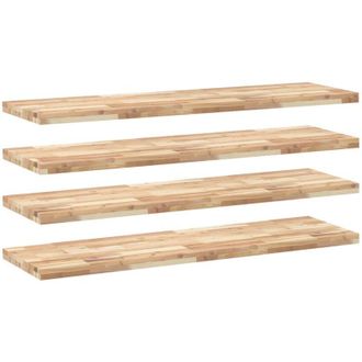 vidaXL Estantes Flotantes 4 Uds Madera Acacia Sin Tratar 120x40x4 Cm Vidaxl