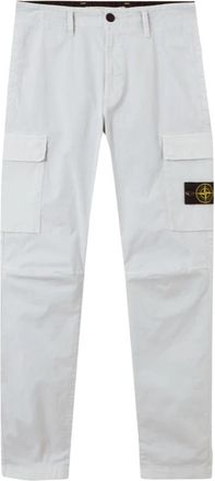 Stone Island Stretch Katoen Twill Broek - Heren - Slim Fit Broeken - Grijs - W31 - Katoen - Broeken