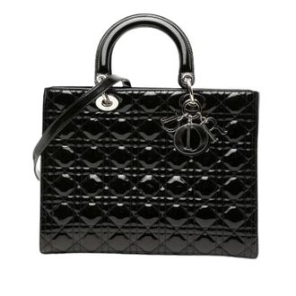 Dior Pre-owned Lady Dior Handtas - Dames - Pre-owned - Zwart - Maat: ONE Size Leer