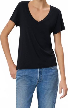&Eacute;terne Relaxed Fit V-Neck T-Shirt In Black
