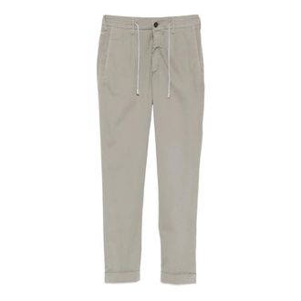 Eleventy Chinos, male, Green, Size: W33 Cotton and Silk Jogger Trousers