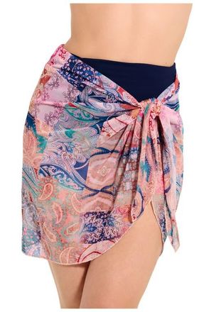 Gottex Mesh Sarong Wrap Skirt in Pink-Multi at Nordstrom