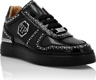 Philipp Plein Leather Lo- Top Sneakers