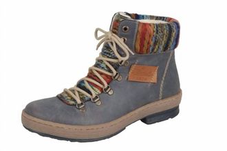 Rieker Womens Ankle Boots In Basalt/nuss/orange-Multi