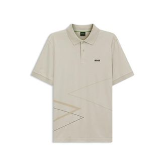 BOSS Pima cotton polo shirt with placed print