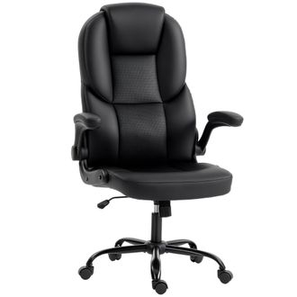 OEM Sedia Ufficio Girevole, Funzione Dondolo, Braccioli Ribaltabili, Schienale Alto, Altezza Regolabile, Nero