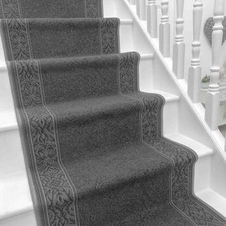 Runrug Stair Runner Carpet - Durable, Non-Slip, 5.4mm - St Tropez in Grey | Size: 100 cm x 660 cm