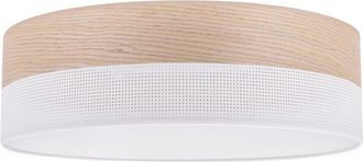 OEM L&aacute;mpara De Techo De Plexi De Madera Blanca 50cm Roble Cl&aacute;sico