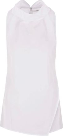 Co Top smanicato a collo alto - Bianco