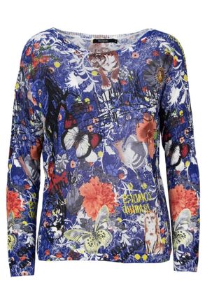 Desigual Womens Blue Alicia Jumper Sweater L UK 14