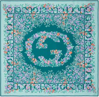 Gucci Multicolor Floral Printed Scarf