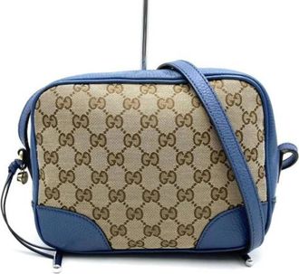 Gucci Pre-owned Canvas gucci-bags - Dames - Vintage Schoudertas - Bruin - ONE Size - Leer - Vintage
