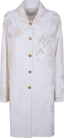 Dries Van Noten Rondero Embroidered Single Braisted Coat