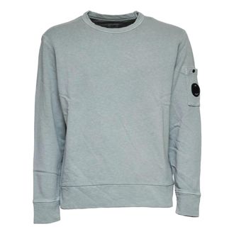 C.P. Company Sweatshirts, male, Blue, Size: XL Crew Neck Sweatshirt