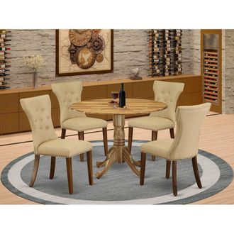 East West Furniture Dining Room Set Natural, DLGA5-ANA-03