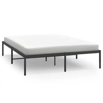 Berkfield Home Metal Bed Frame Black 140x190 cm