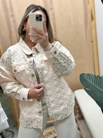 Very J Quilted Long Sleeves Jacket In Blush