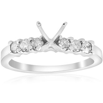 Pompeii3 1/2ct Diamond Engagement Semi Mounting Ring Setting 14K Size Selectable