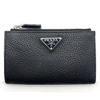 Prada Black Vitello Daino Coin Purse/Coin Case (Pre-Owned)