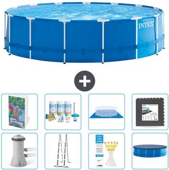 Intex Piscina Con Estructura Redonda - 457x122 Cm - 9-piezas S581