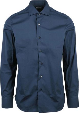 Grigio Blue Tailored Stretch Shirt