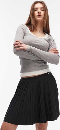 Nike Minigonna a pieghe nera-Nero