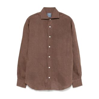 Barba Bruine Casual Overhemd - Heren - Casual Overhemden - Bruin - 3XL - Overhemden