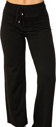 French Kyss Drawstring Knit Lounge Pant In Black