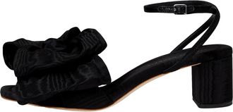 Loeffler Randall Carmen Mid Heel Bow Sandals Black CARMEN-MO-BLACK Womens
