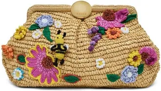 Aim&eacute;e Full Circle X-Large Clutch in Raffia Floral at Nordstrom