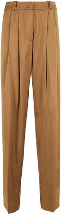 Federica Tosi Stijlvolle Broek voor Vrouwen - Dames - Straight fit broeken - Beige - S - Broeken