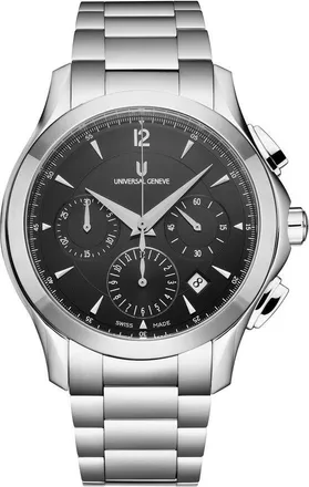 Universal Gen&egrave;ve Timer Chronograph Automatic Black Dial Mens Watch 871.128-007