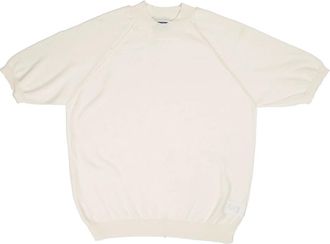 Mauro Grifoni Stijlvolle Sweatshirts en Hoodies Collectie - Heren - Ronde hals truien - Beige - S - Polyester - Truien & Vesten
