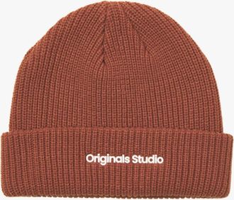Jack & Jones Mens Jack & Jones VESTERBRO Mens Beanie Brandy Brown - Size: ONE-SIZE