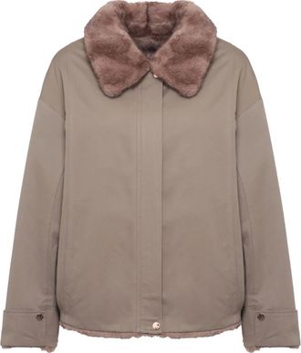 Bully Giacca in Cotone Foderata in Ecopelliccia - - Jackets - Donna - Marrone - XS