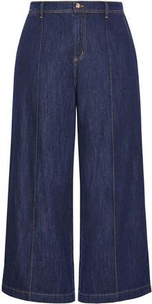 City Chic Tilly High Waist Wide Leg Jeans in Dark Denim at Nordstrom, Size 24W
