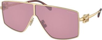 Miu Miu MU51ZS ZVN50D Womens Sunglasses Gold Size 69