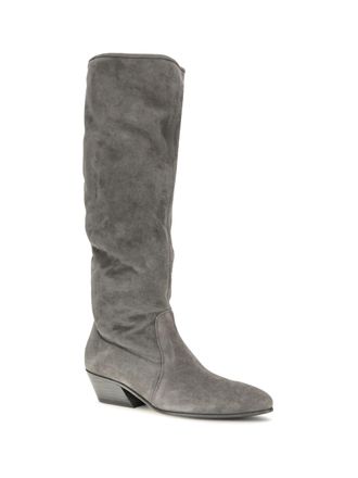 Pedro Garcia Womens High Suede Boots Grey Bessie