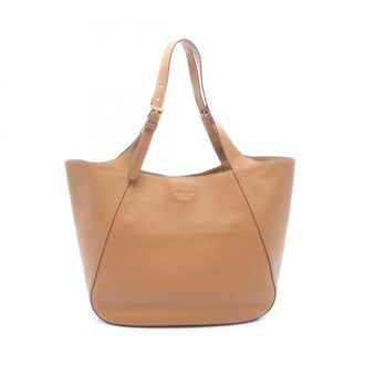 Prada Brown Leather Handbag Tote Bag (Pre-Owned)