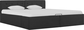 vidaXL Cama Canap&eacute; Hidr&aacute;ulica De Almacenaje Sin Colch&oacute;n Gris 160x200cm Vidaxl