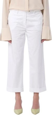 Re-hash Witte Wijde Crop Broek - Dames - Vrijetijds broeken - Wit - W30 - Broeken