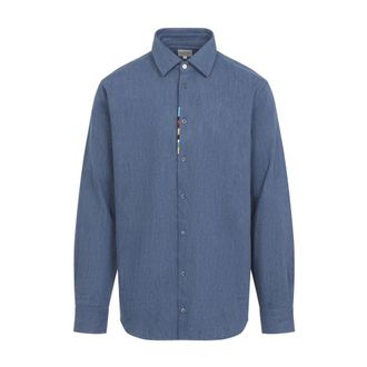 Paul Smith Regular Fit Shirt - Heren - Casual Overhemden - Blauw - L - Katoen - Overhemden