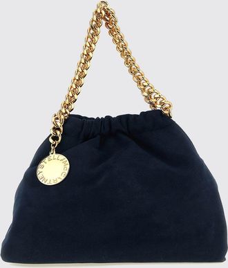 Stella McCartney Mini borsa in pelle sintetica scamosciata con catena e charm
