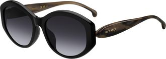 Etro 0086/F/S Asian Fit 807/9O Womens Sunglasses Black Size 57