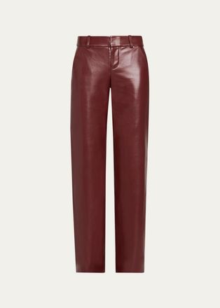 Alice & Olivia Alexander Relaxed Faux-Leather Trousers
